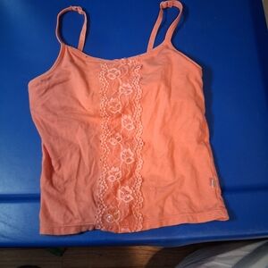 Charming Coral Lace Kids' Tank Top